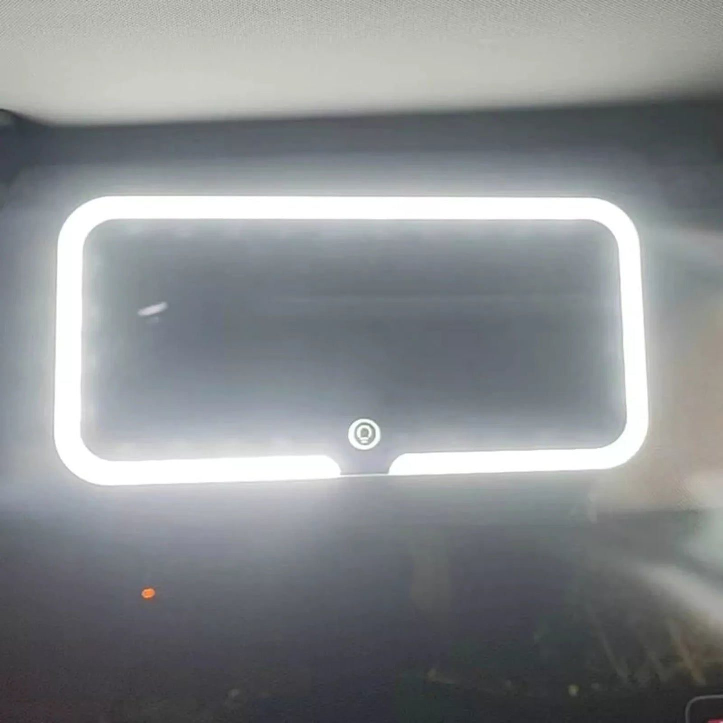 ✨ Espejo con Luz LED Táctil para Auto – Iluminación Profesional al Instante 🚘