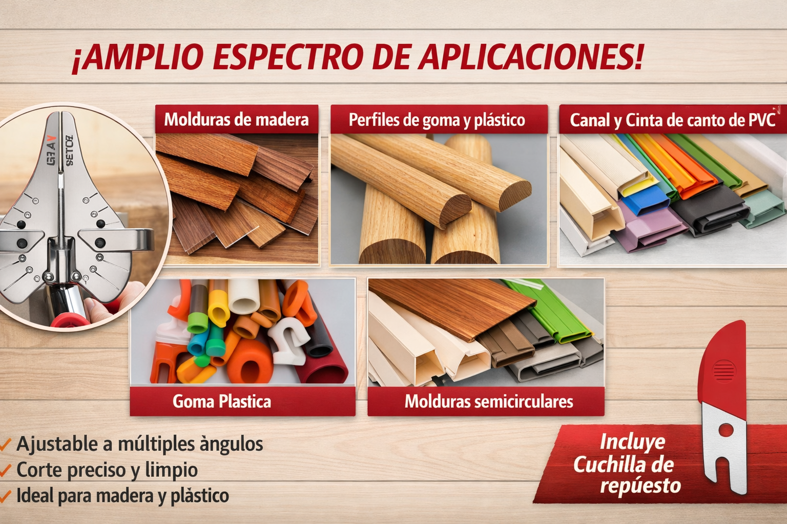 Tijera Multiángulo de Corte Pro Precisión Ajustable – Cortes Perfectos 45° a 90°