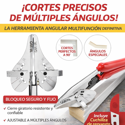 Tijera Multiángulo de Corte Pro Precisión Ajustable – Cortes Perfectos 45° a 90°