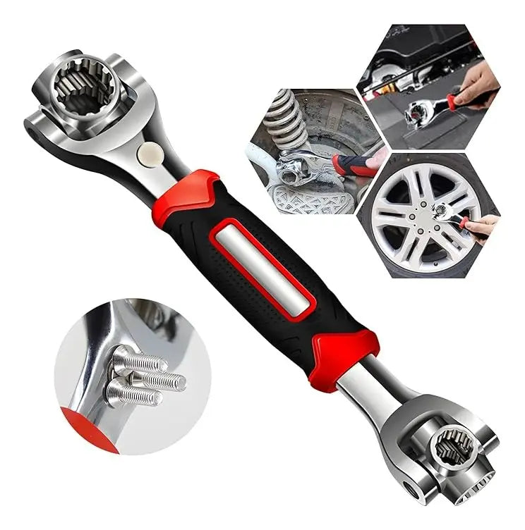 Llave De Tuercas Multiuso 48 En 1 Con Giro De 360°