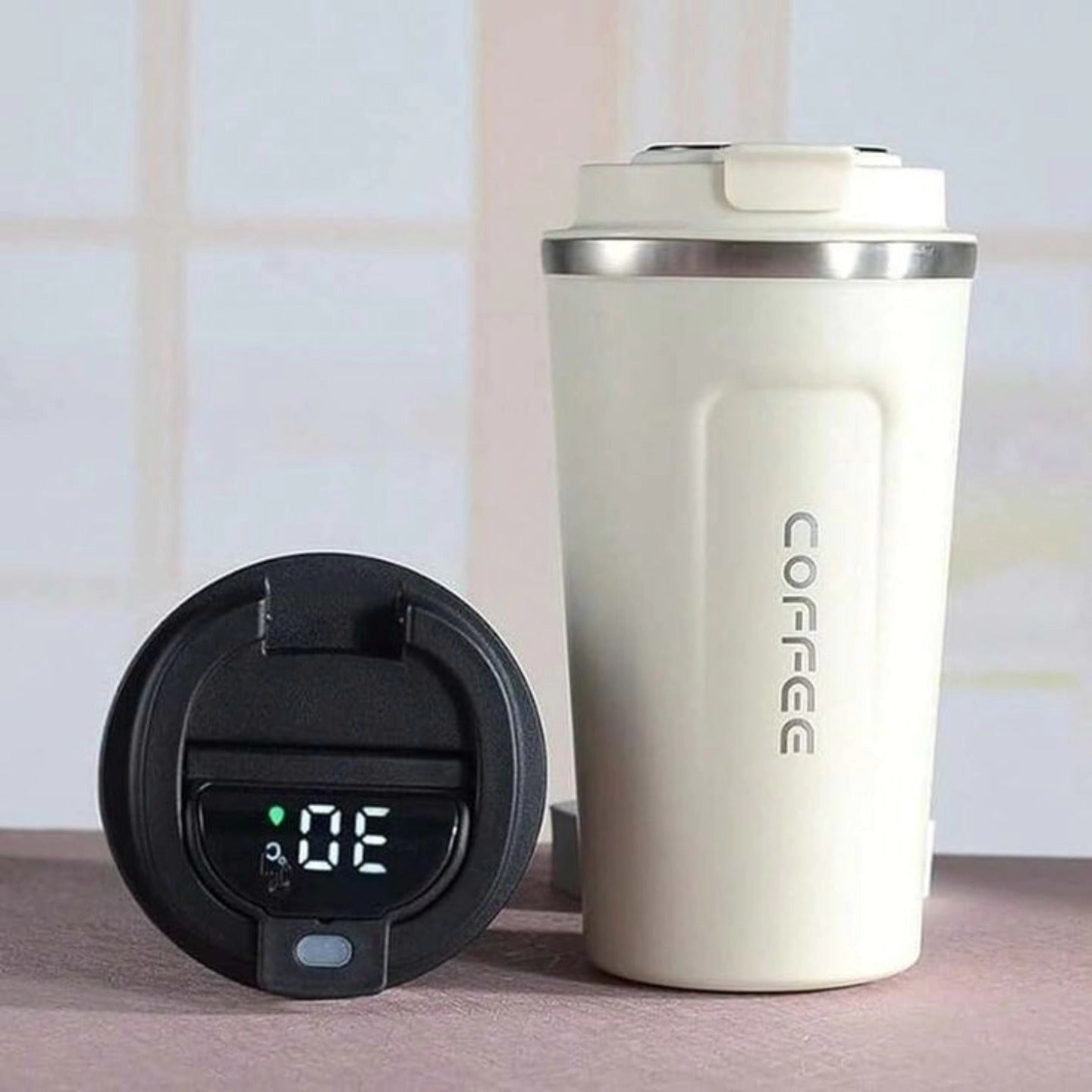Vaso Térmico Inteligente con Display de Temperatura LED