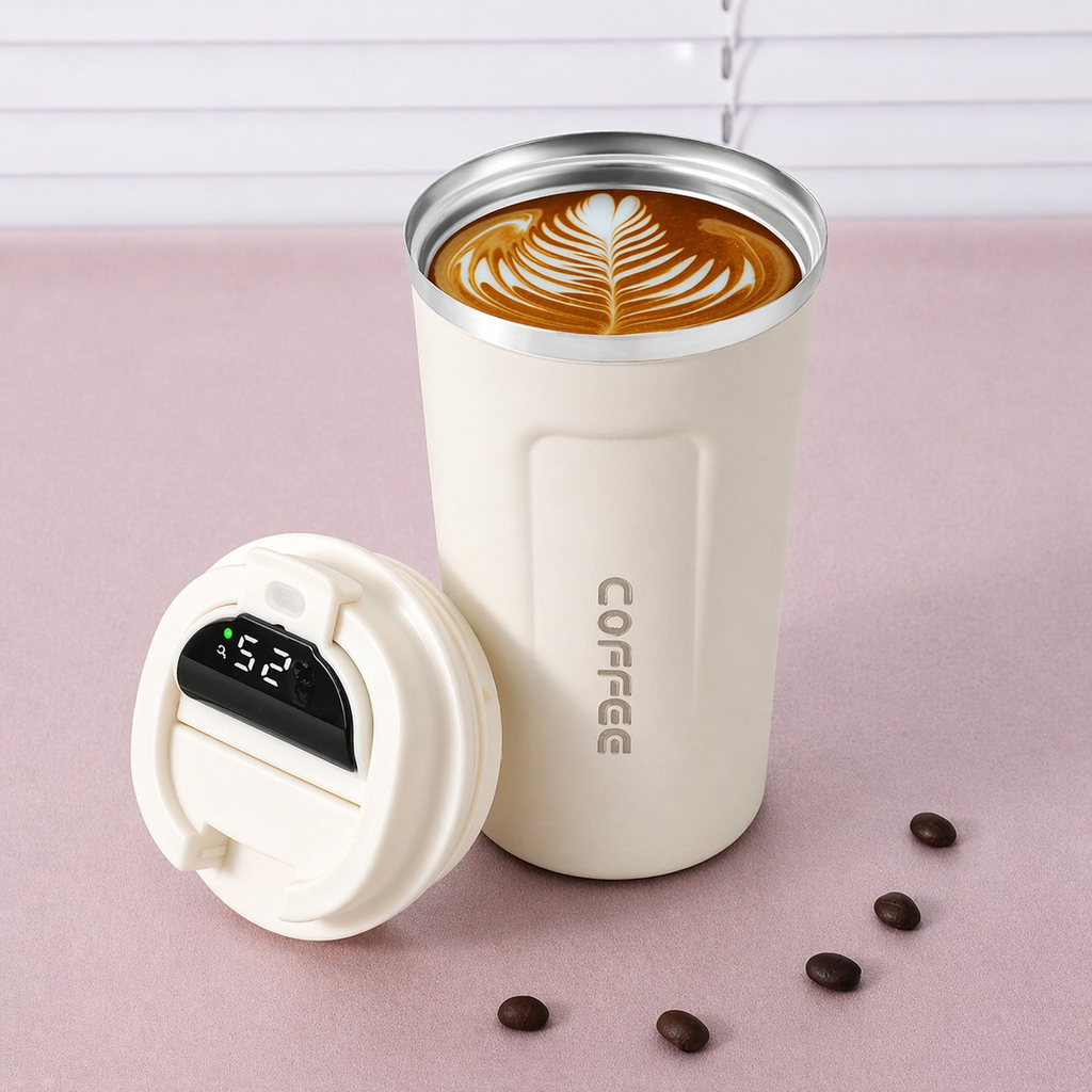 Vaso Térmico Inteligente con Display de Temperatura LED