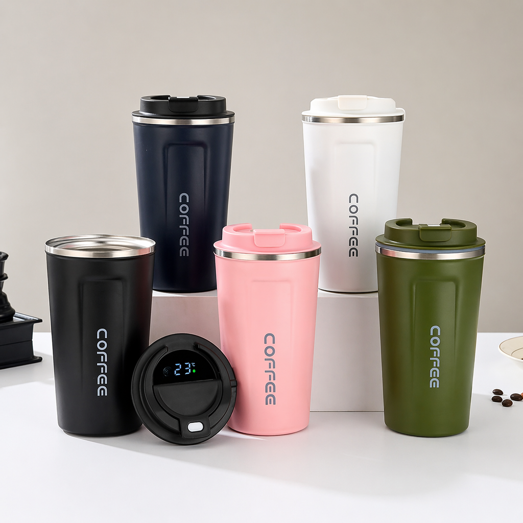 Vaso Térmico Inteligente con Display de Temperatura LED